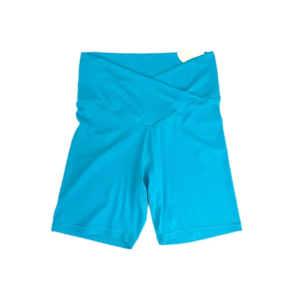 Aerie NEW Crossover High Rise Athletic Workout Athleisure Bike Bright Shorts - Picture 1 of 8